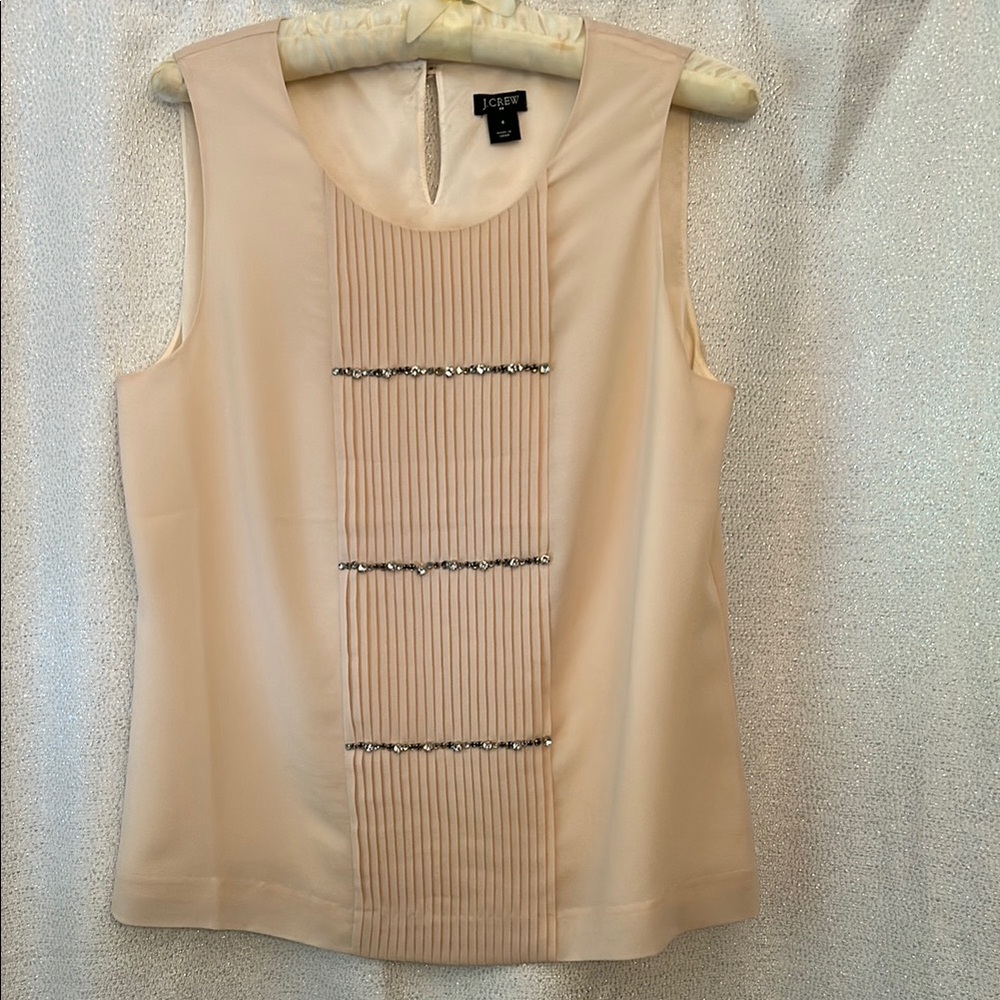 J. Crew Factory Sleeveless Embellished Blouse